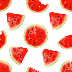 Flat Layout Of Watermelon Slices.
