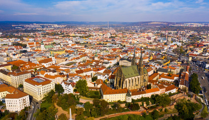 Obraz premium View from drone of Brno