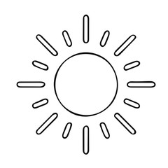 Sun vector icon in trendy flat style