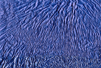 blue abstract crumpled shiny background