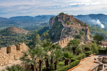 Fototapeta na wymiar Panoramic view of Xativa Castle, Valencia, Spain