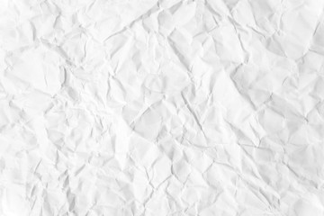 Paper texture Crumpled White.Top view.