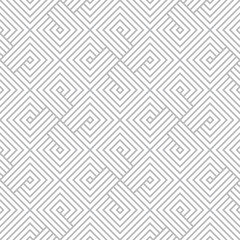 Abstract geometric pattern with stripes, lines. Seamless vector background. White and grey ornament. Simple lattice graphic design.