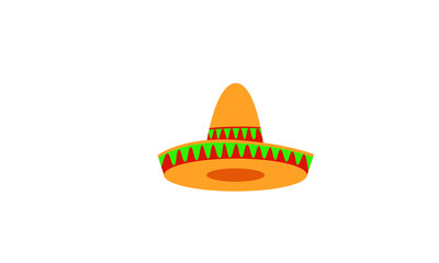 Sombrero hat logo icon design illustration
