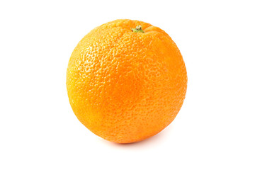 single orange fruit isolated on white background