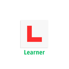 simple learner driver plate icon