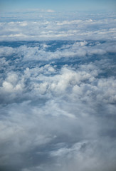 Photography of clouds made from airplane