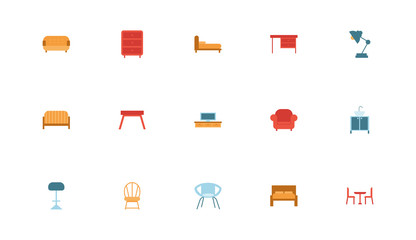 bundle of furniture set icons
