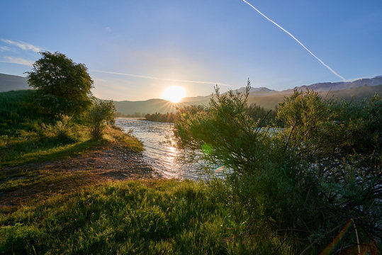 Nature Landscape of Sayram-Ugam National Park. Turkestan region. Kazakhstan. Sayram-Ugam National Park is in Western Tian Shan Mountains.