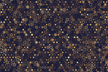 Technological honeycomb illustration. Futuristic technology background with hexagons.