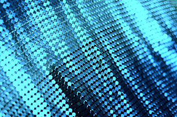 abstract luminous blurred blue background, metal mosaic