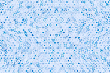 Technological honeycomb illustration. Futuristic blue technology background.