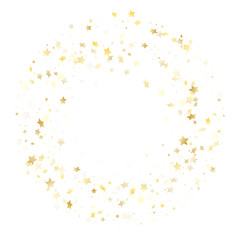 Magic gold sparkle texture vector star background.