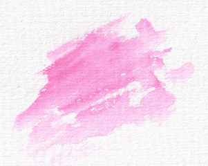 Isolated abstract watercolor spot for wedding design and Valentine's day. Pink