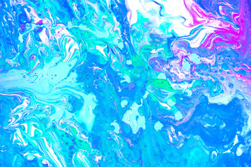 Acrylic paint . Abstract art background ,fluid acrylic painting on canvas. Backdrop blue, pink, mint colour for your design .