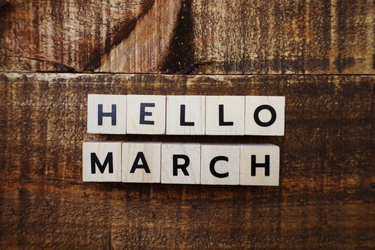 Hello March alphabet letters