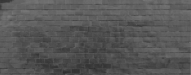 Old black brick wall