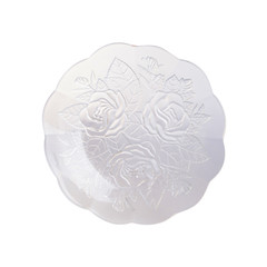 plate or empty glass plate on a background new.
