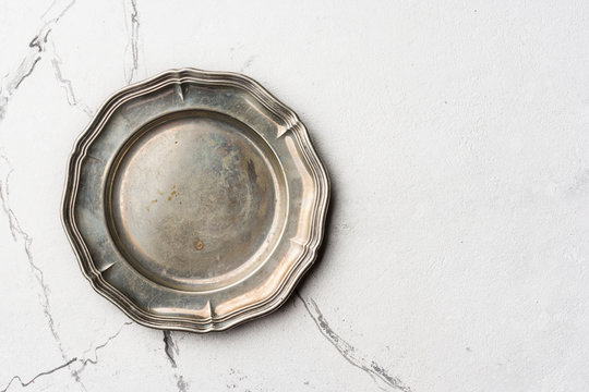 Single vintage silver plate