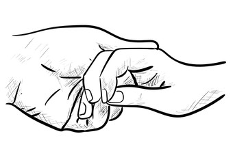 hand drawing on white background