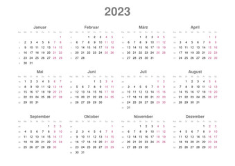 Kalender 2023, Querformat