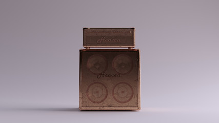 Bronze Concert Speakers 3d illustration 3d render