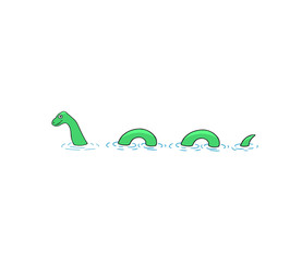 Una gran serpiente marina en un lago © Isra