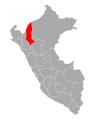 Karte von Amazonas in Peru