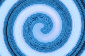Una espiral de color azul. Un colorido giro al infinito.
