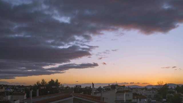Sunset time-lapse taken at Kifissia, Greece, Adames
