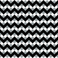 Abstract black white geometric zigzag texture. Vector illustration.