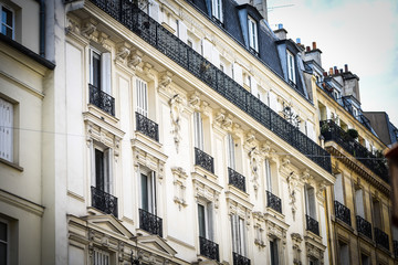 Fototapeta na wymiar parisian streets close up view