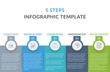 Infographic Template with 5 Steps