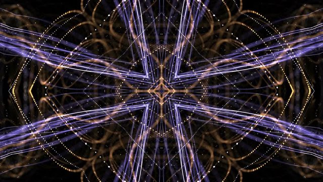 Kaleidoscope Intertwined Technology Fibers Animation Background, Loop, 4k