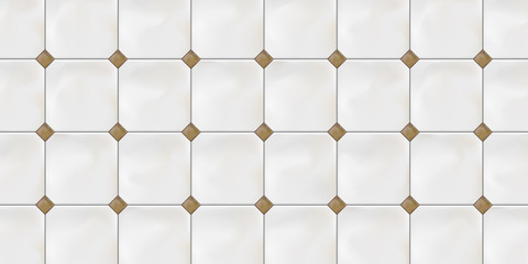 Horizontal square grey luxury marble ceramic tiles with mosaic.