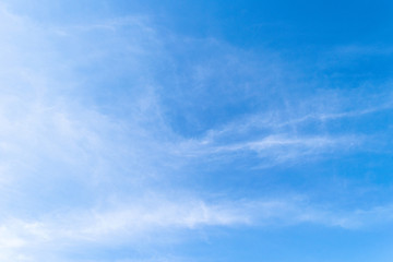Obraz premium Blue sky with cirrus cloud. It's clearing day and good weather in the morning. It's best time for travelling on holiday.