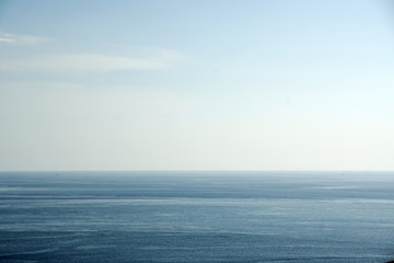 Tranquil scene of horizon seascape blue sea with clearly sky at phuket thailand - Blue gradient nature Backdrop background 