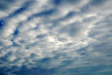 Nature Mostly White Clouds and Blue Sky Texture Background