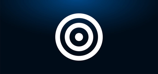 Target icon crystal blue banner background