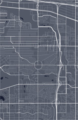 map of the city of Aurora, Colorado, USA