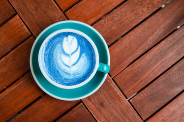 Latte art coffee and Matcha latte so delicious on white background
