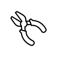 Pliers line icon 