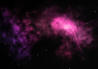 Being shone and star field against space.