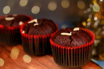 New Year Christmas chocolate cakes brownie