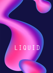 Composition of isolated modern blob shapes. Abstract background with liquid fluids. Graphic template for web
