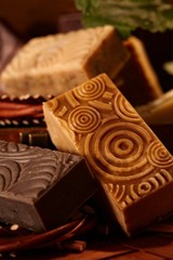 Closeup photo of soap bars
