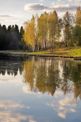 Vorya river at Abramtsevo colony. Russia