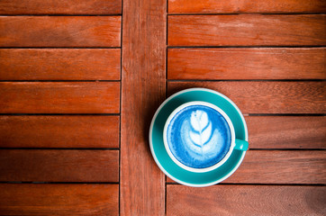 Latte art coffee and Matcha latte so delicious on white background