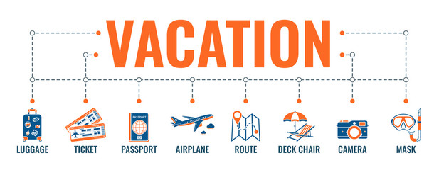 Vacation Time and Tourism Banner