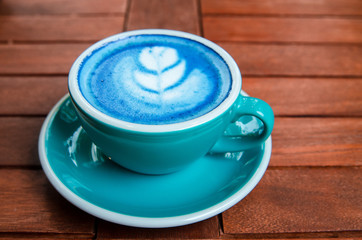 Latte art coffee and Matcha latte so delicious on white background